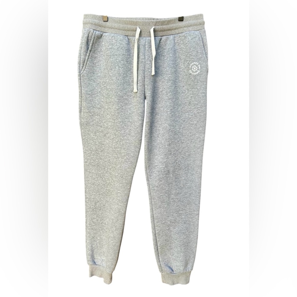 Norwegian Cruise Lines Sweatpants Joggers Sz. Large Gray & White NCL